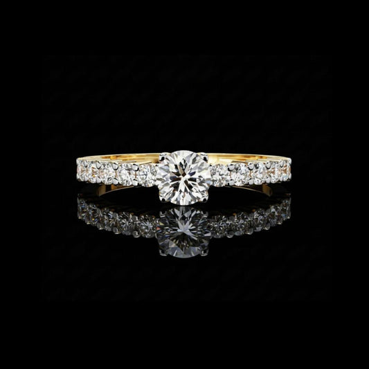1.00 CT Glamorous Round Cut Moissanite Diamond Perfect Ring Anniversary Gift for Her