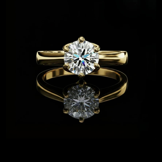 1.29 CT Beautiful Moissanite Round Cut Diamond Ring for Luxury Lifestyles in Every Moments