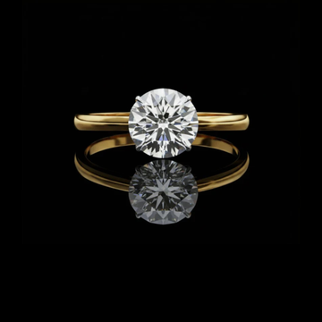 1.30 TCW Minimalist Round Cut Moissanite Diamond Ring Elegant Styles For Women
