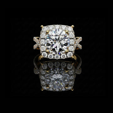 2.50 CT Bold Chic Round Cut Lab Grown Diamond Ring for Her Luxury Statement Piece