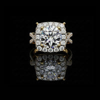 2.39 CT Bold Chic Round Cut Moissanite Diamond Ring for Her Luxury Statement Piece
