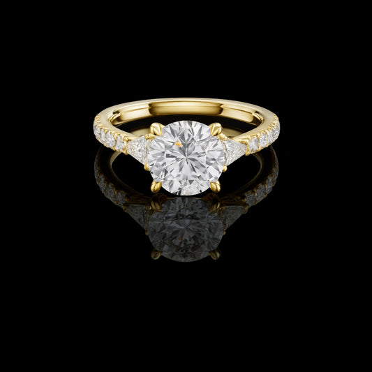 1.50 CT Beautiful Lab Grown Round Cut Diamond Ring For Soft Touch