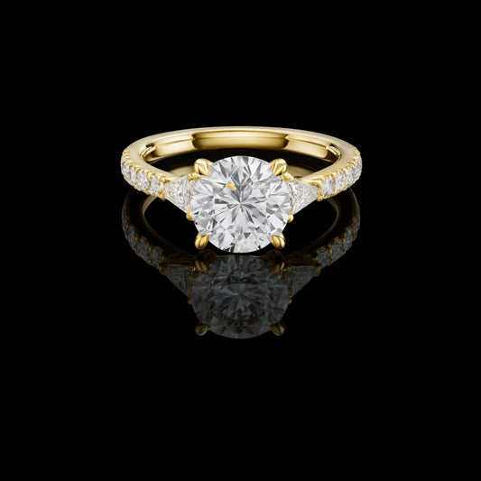 1.50 CT Beautiful Moissanite Round Cut Diamond Ring For Soft Touch