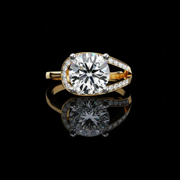 3.00 CT Trendy Moissanite Diamond Ring for Women Round Cut Luxury Wedding Gift