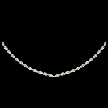 4.84 TCW Sparkling Round Cut Lab Grown Diamond Tennis Necklace A Seamless Blend of Grace