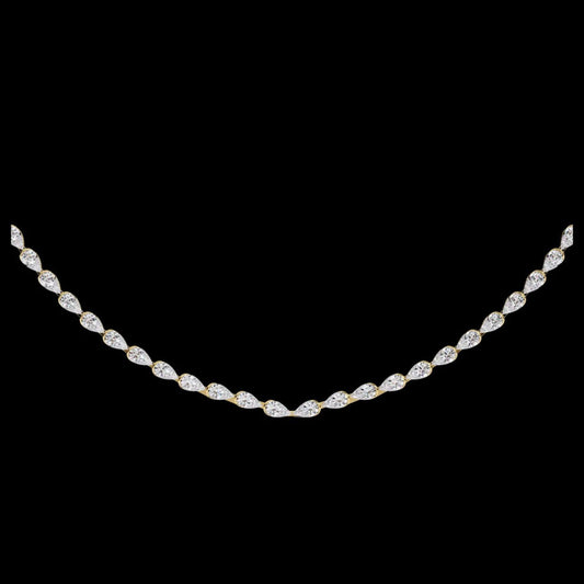 4.84 TCW Sparkling Round Cut Moissanite Diamond Tennis Necklace A Seamless Blend of Grace