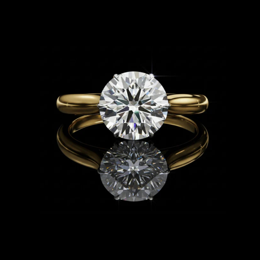 2.50 TCW Elegant Round Brilliant Cut Lab Grown Diamond Solitaire Ring Classic Luxury Design by Ivevar Luxury