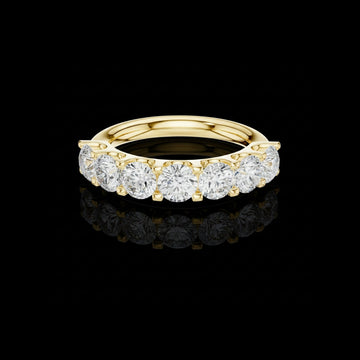 5.3 TCW Captivating Half-Eternity Moissanite Diamond Ring For Bridal Collection