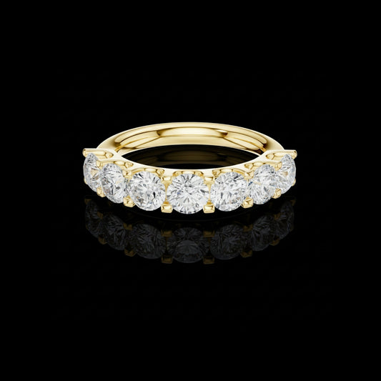 2.17 TCW Captivating Half-Eternity Moissanite Diamond Ring For Bridal Collection
