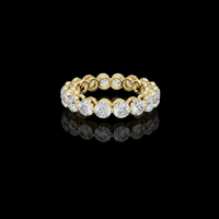 5.00 TCW Exquisite Round Brilliant Moissanite Diamond Eternity Ring in Polished Gold