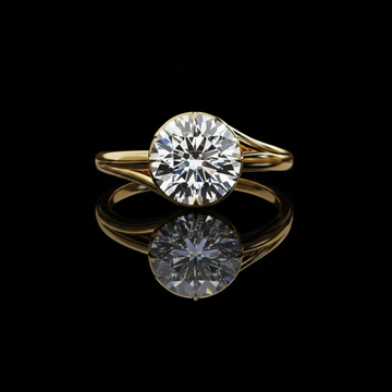 2.50 TCW Unique Custom Brilliant Round Cut Lab Grown Diamond Solitaire Ring for engagement