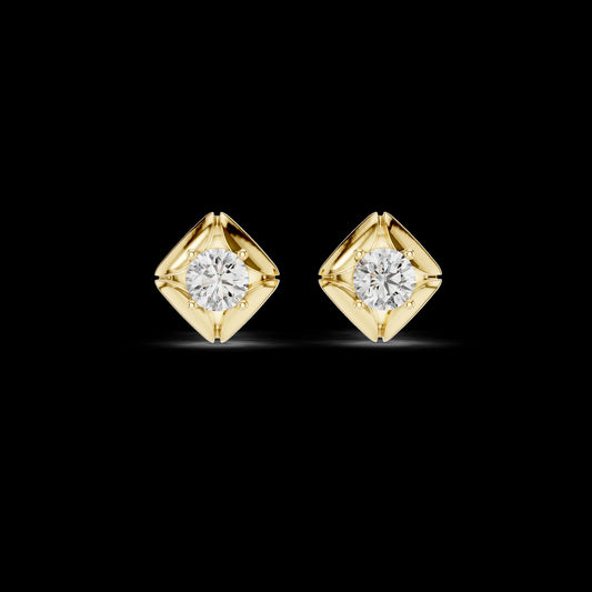 0.48 TCW Elegant Moissanite Diamond Stud Earrings Modern Royal Setting For Lovely Ladies