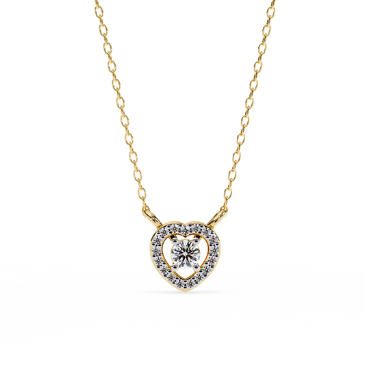 Heart Shape Halo Pendant - view 2