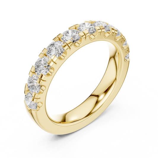 1.48 TCW Latest Round Brilliant Moissanite Diamond Eternity Band Anniversary Ring For Her