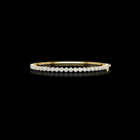 1.98 TCW Iconic Gold Round Moissanite Diamond Line Bangle Bracelet For Someone Special