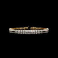 8.4 TCW Tennis Bracelet with Moissanite Sparkling Round Cut in a Classic Prong Setting By Ivevar