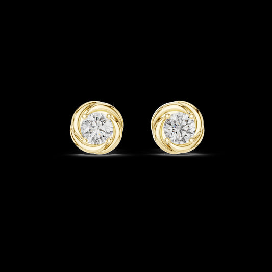 0.47 CT Luxury Round Moissanite Diamond Stud Earrings in 18K Gold Elegant Everyday Sparkle by Ivevar Luxury