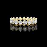 4.00 TCW Sparkling Radiant Round Cut Lab Grown Diamond Eternity Band in Gold For Loved