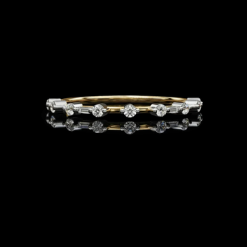 0.45 CT Latest Round Cut Lab Grown Diamond Modern Stackable Engagement Eternity Band