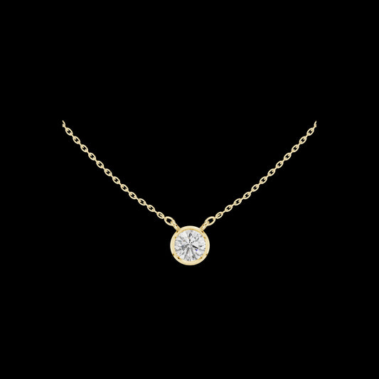 1.50 TCW Stylish Moissanite Round Bezel Set Diamond Solitaire Pendant Minimal Luxury with Sparkle