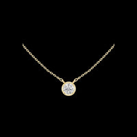 2.50 TCW Stylish Moissanite Round Bezel Set Diamond Solitaire Pendant Minimal Luxury with Sparkle