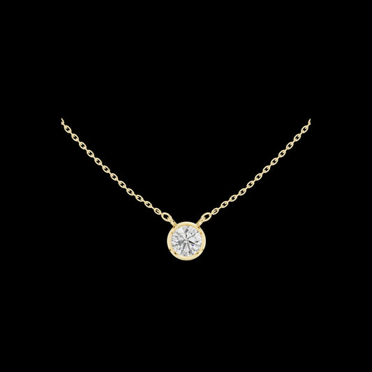 2.50 TCW Stylish Lab Grown Round Bezel Set Diamond Solitaire Pendant Minimal Luxury with Sparkle