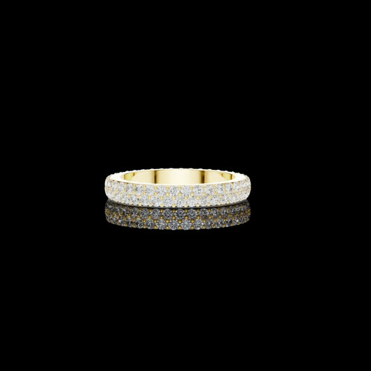 1.20 TCW Crystaline Round Cut Moissanite Diamond Eternity Band in Gold For Anniversary Gift