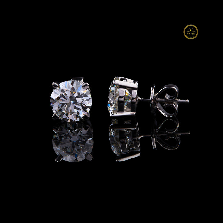 Desire Round Stud Earrings Custom Jewelry - view 2