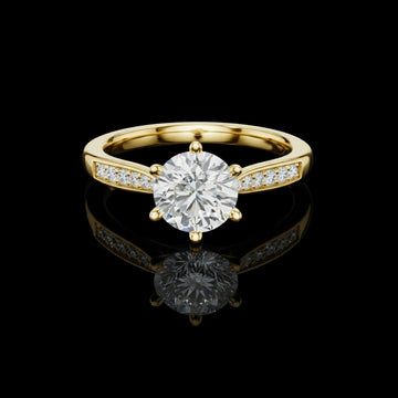 1.50 CT Luxury Lab Grown Round Cut Diamond Ring For Wedding Day