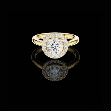 2.50 CT Radiant Round Halo Lab Grown Diamond Classic Engagement Ring with Brilliant Center Stone & Halo Sparkle
