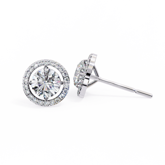 Round Cut Designer Earrings - view 4