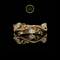 0.90 TCW Luxury Vintage Ring By Ivevar Certified  Moissanite Diamond Solid Gold Ring For Birthday Gift
