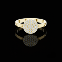 0.40 TCW Round Pave Moissanite Diamond Cluster Sparkle Ring Elegant Promise & Everyday Glam Jewelry