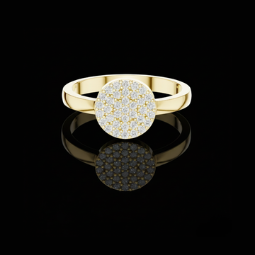 0.22 TCW Radiant Round Pave Lab Grown Diamond Cluster Sparkle Ring Elegant Promise & Everyday Glam Jewelry