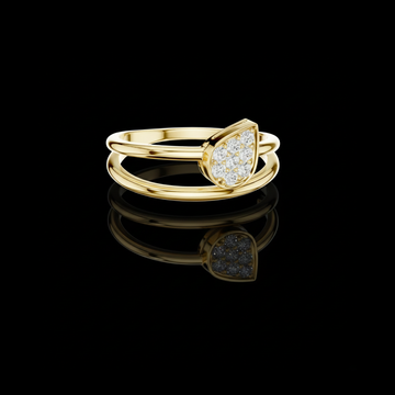 0.20 TCW Classic Round Shaped Moissanite Diamond Split Shank Cluster Elegant Bridal Statement Ring