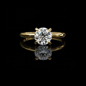 1.15 CT Sparkling Moissanite Round Cut Diamond Ring Affordable Luxury For Festivals