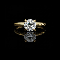 2.50 CT Sparkling Lab Grown Round Cut Diamond Ring Affordable Luxury For Festivals