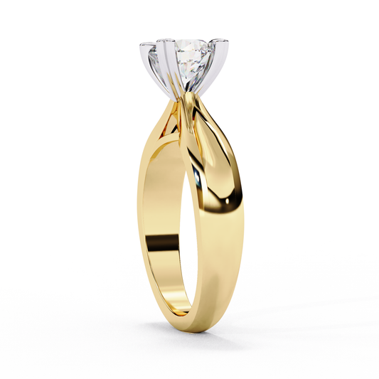 2.50 TCW Beautiful Sculpted Design Lab Grown Round Cut Diamond Ring for Cocktail Party