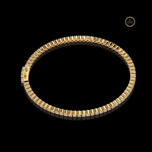 Round Cut Box Clasp Tennis Bracelet - view 2