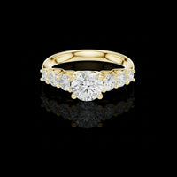 2.00 CT Luxe Craftsmanship Elegant Round Cut Lab Diamond Seven Stone Luxurious Ring