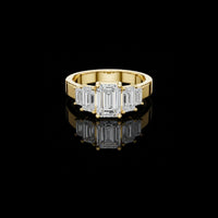 2.00 CT Blissful Five Stone Moissanite Emerald Cut Ring For True Grace