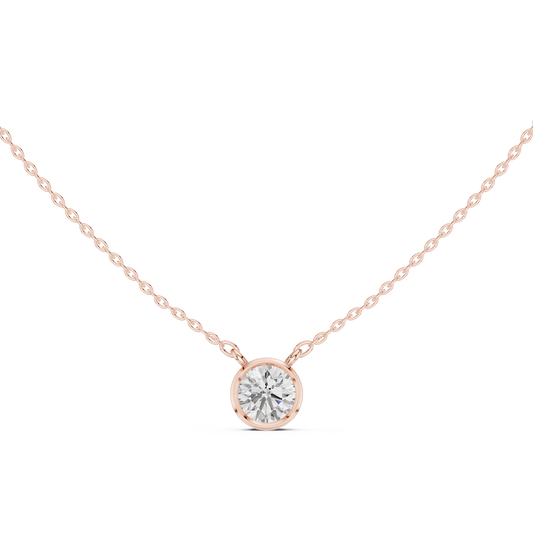 1.50 TCW Stylish Moissanite Round Bezel Set Diamond Solitaire Pendant Minimal Luxury with Sparkle