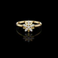 0.15 TCW Purely Moissanite Round Cut Diamond Ring For True Story
