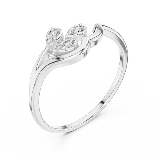 Teardrop Inspire Moissanite Bypass Ring - view 4