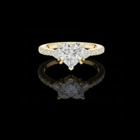 2.00 CT Majestic Lab Grown Heart Cut Diamond Ring For Glossy Look
