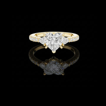 2.00 CT Majestic Moissanite Heart Cut Diamond Ring For Glossy Look
