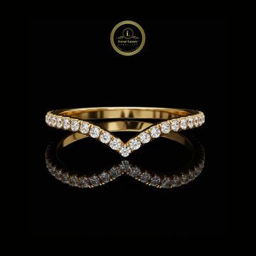 0.45 CT luxurious Moissanite Diamond Band Elegant Wedding & Stacking Band For Gift