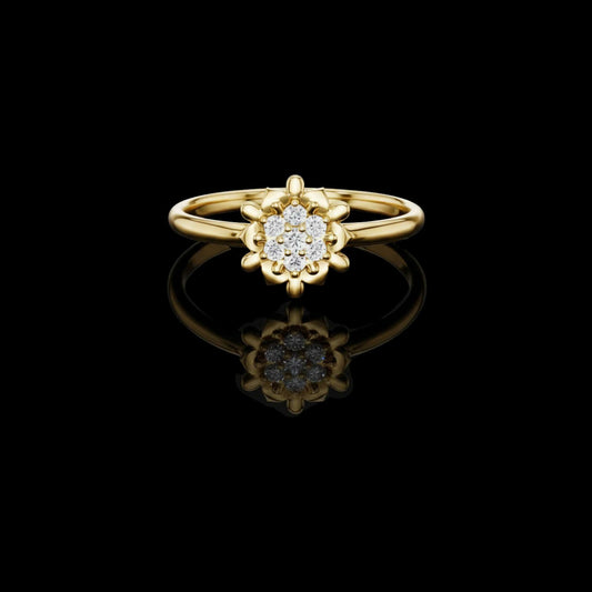 0.09 TCW Perfect Moissanite Round Cut Diamond Ring For Evarlasting