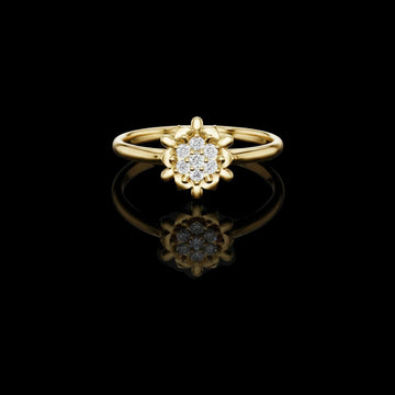 0.29 TCW Perfect Moissanite Round Cut Diamond Ring For Evarlasting