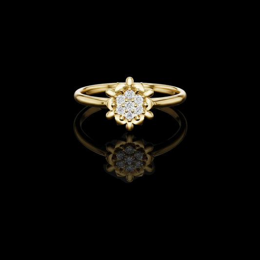 0.29 TCW Perfect Moissanite Round Cut Diamond Ring For Evarlasting